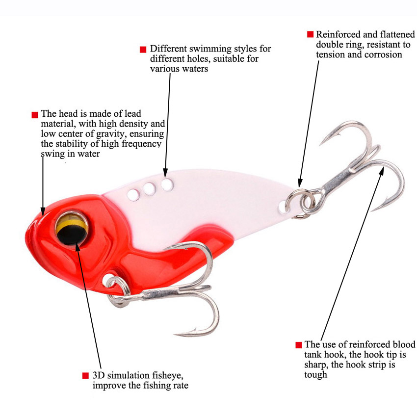 6pcs Metal VIB Fishing Lures 7 - đánh giá và giá 3D Printing Lure