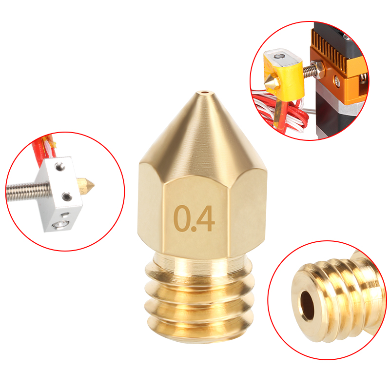 MK8 Brass Nozzle 0.2/0.3/0.35/ - đánh giá và giá 3D Printing Ender