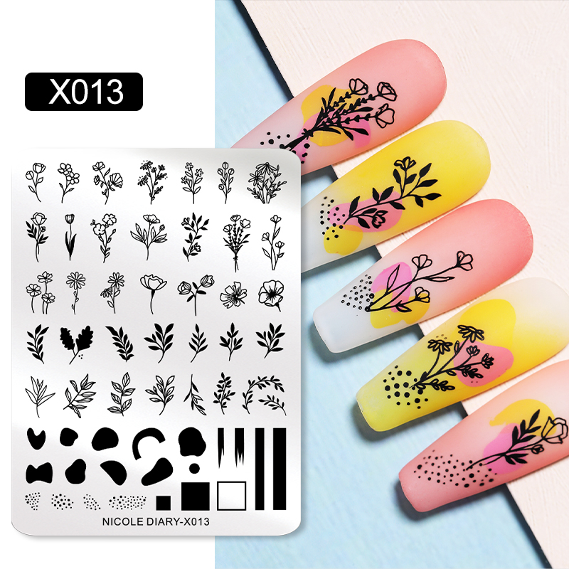 NICOLE DIARY Leaves Flower Nai - đánh giá và giá 3D Printing Templates Free