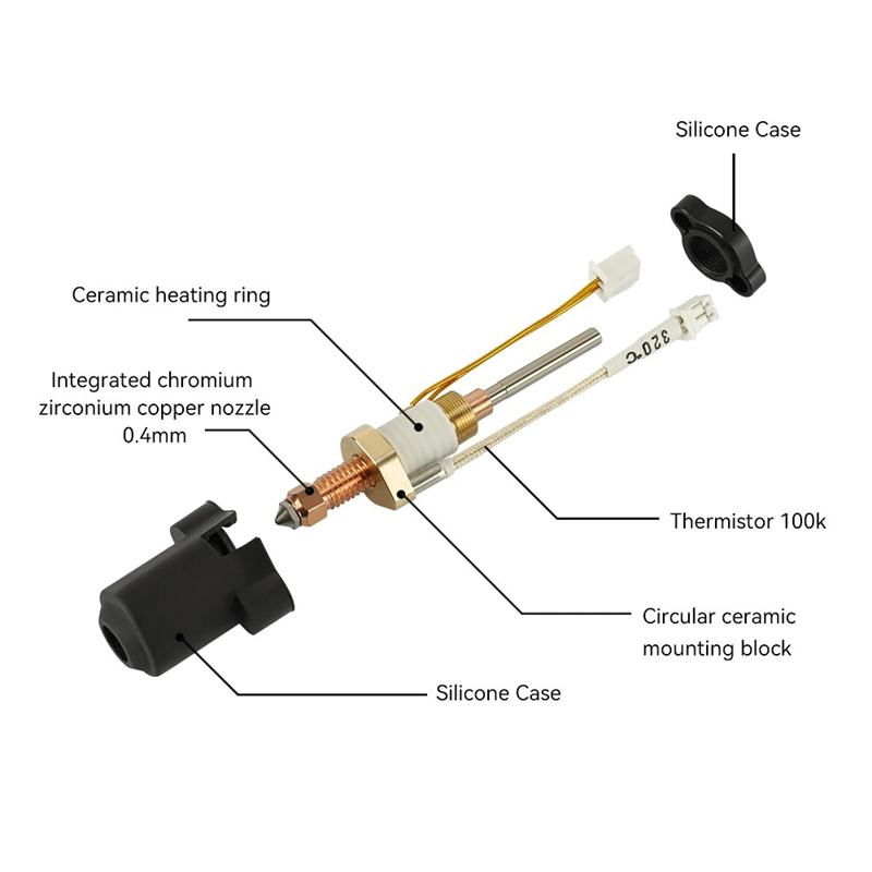 For Creality K1 K1C Nozzle K1  - đánh giá và giá 3D Printing Ender