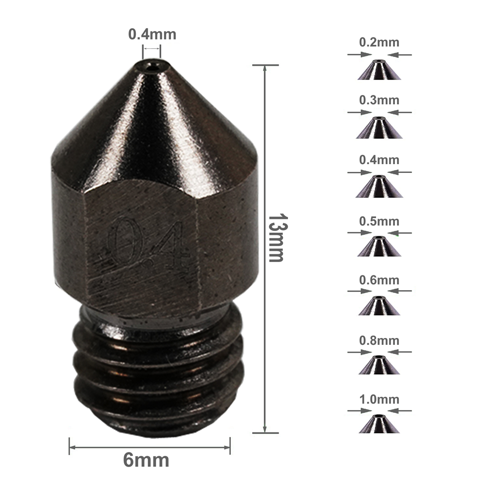 1.75Mm MK8 Thép Cứng Đầu Phun  - đánh giá và giá 3D Printing Ender