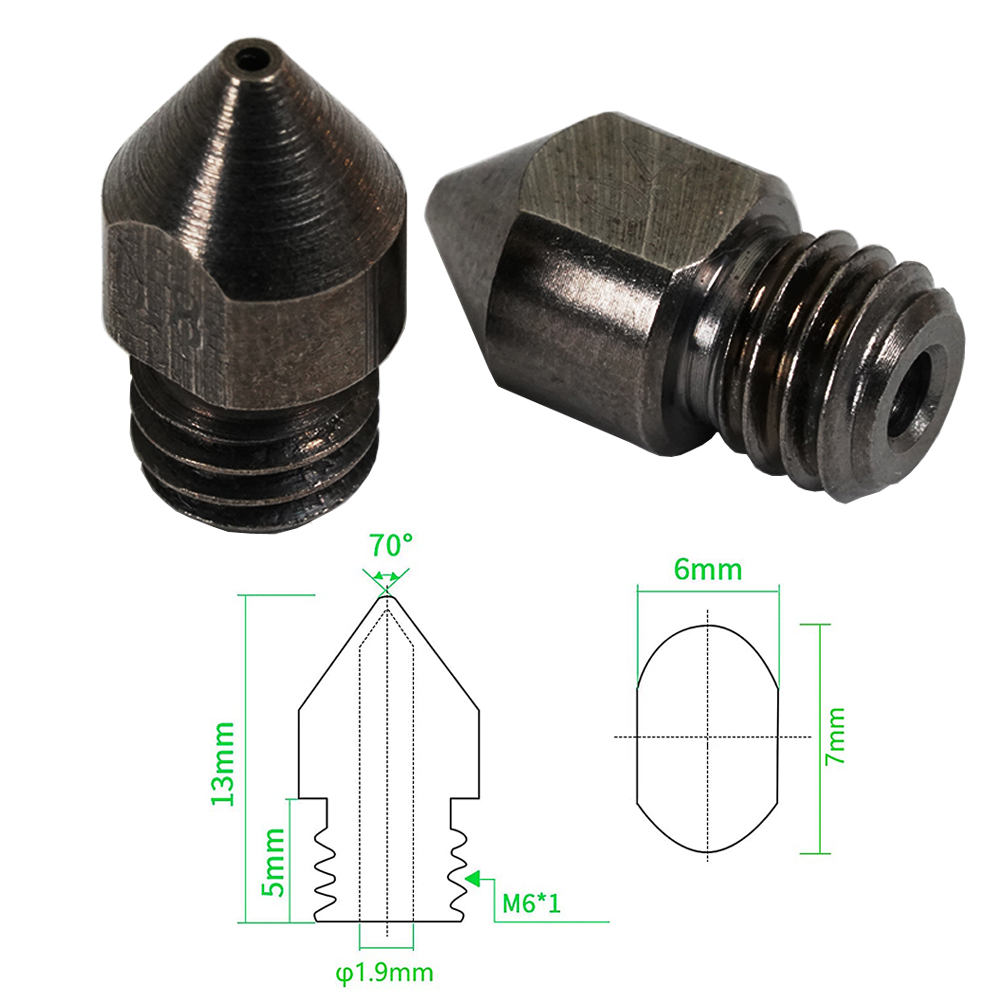 1.75Mm MK8 Thép Cứng Đầu Phun  - đánh giá và giá 3D Printing Ender