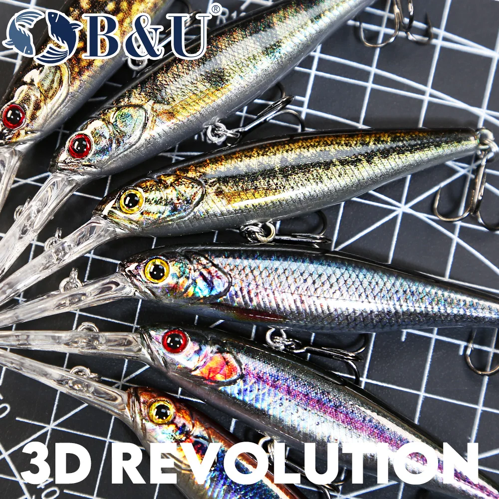 B&U  68mm 3D Printing Shad Sus - đánh giá và giá 3D Printing Lure