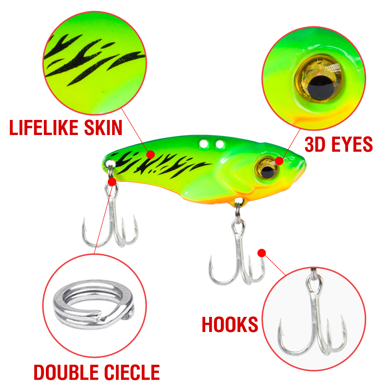 6PCS Metal VIB Lure 5g 7g 10g  - đánh giá và giá 3D Printing Lure