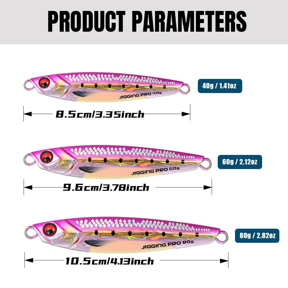 JIGGING PRO 40G 60G Bờ Jigging - đánh giá và giá 3D Printing Lure