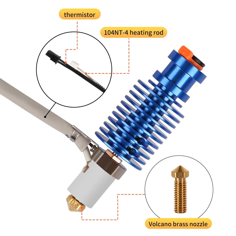 Volcano Hotend Kit 24V 60W For - đánh giá và giá 3D Printing Ender